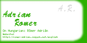 adrian romer business card