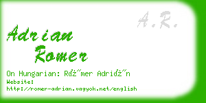 adrian romer business card